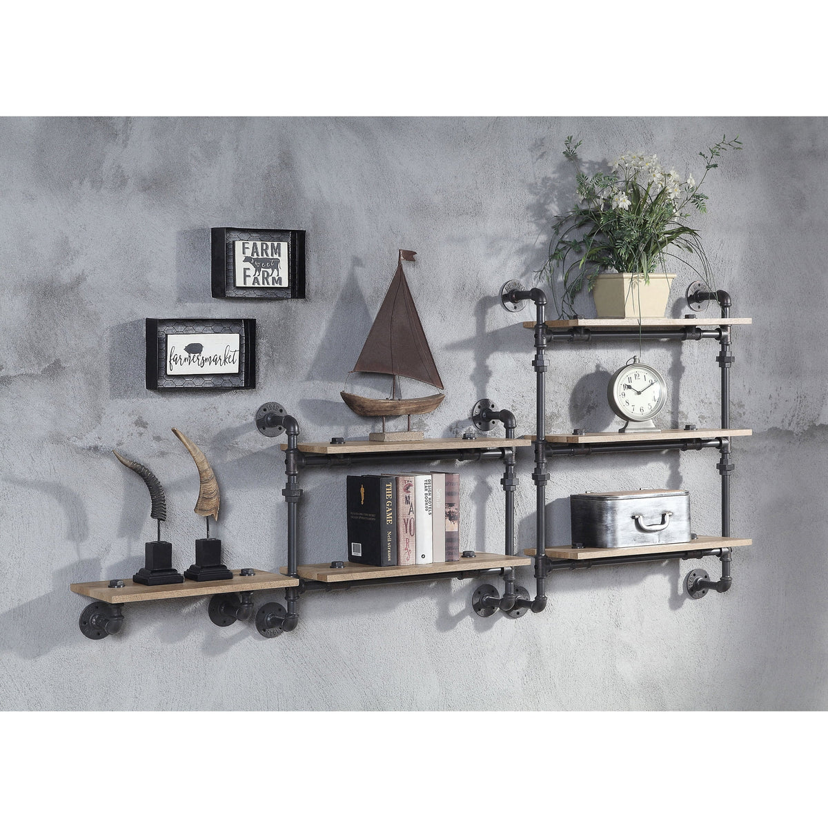 Wooden Wall Rack with 1 Shelf T901