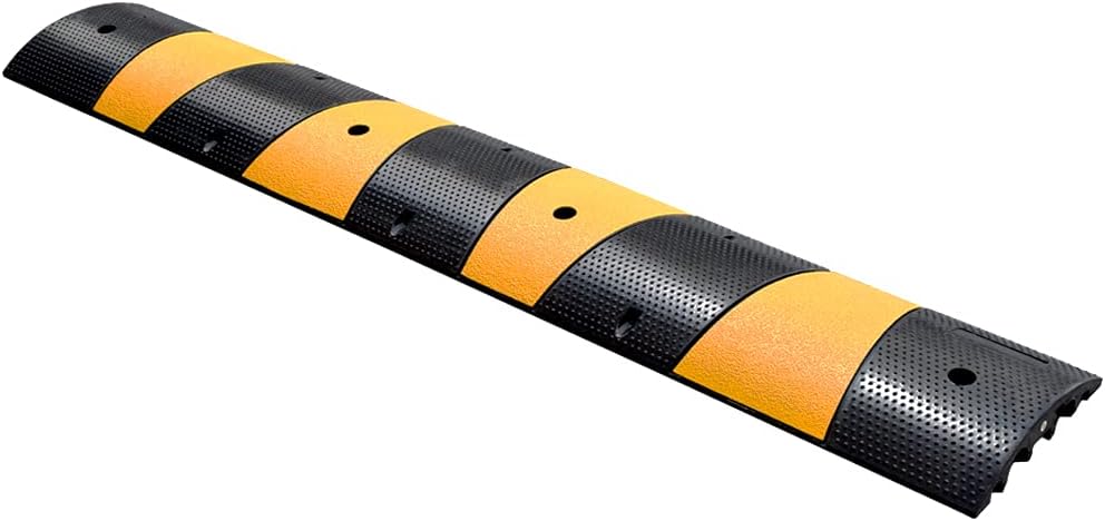 2 Channel Rubber Speed Humps with Reflective Yellow Targets, 1 Pack N266