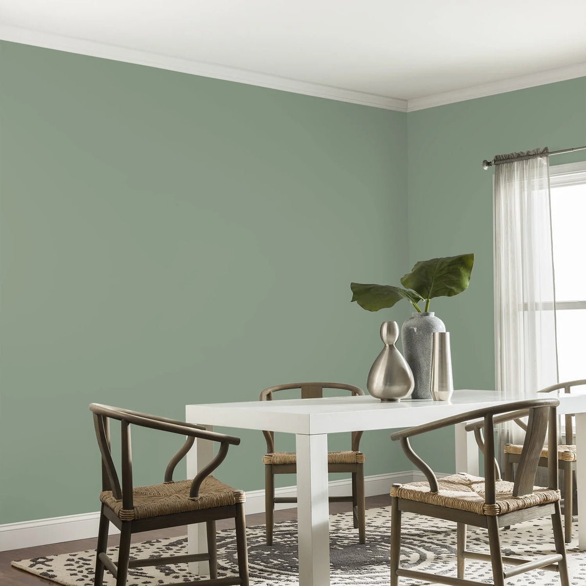 Interior Wall Paint Green Eggshell 1 Gallon O9922