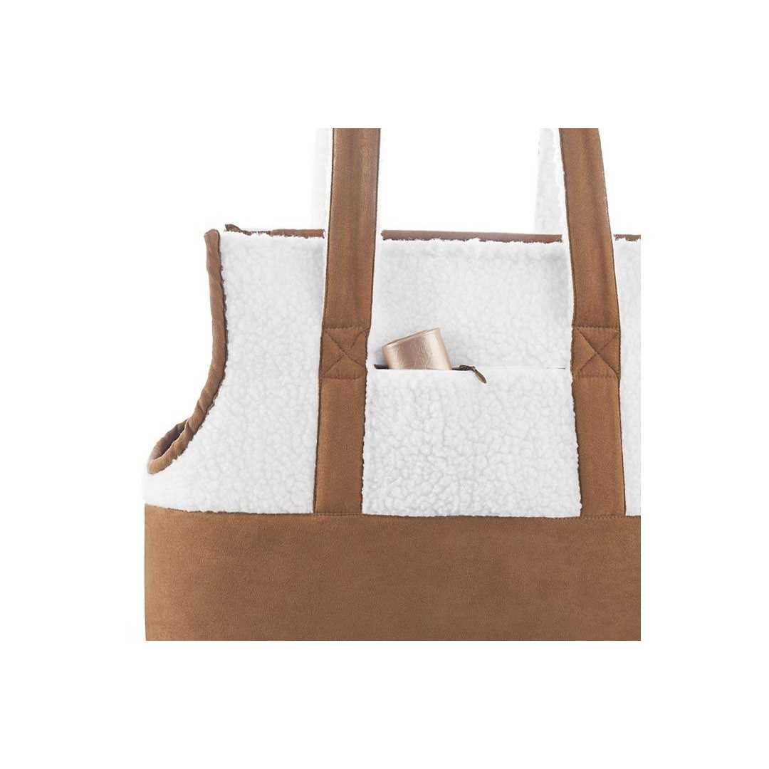 Faux Suede & Sherpa Pet Carrier N90483