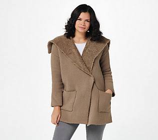 Large Moss Shearling Coat N79330