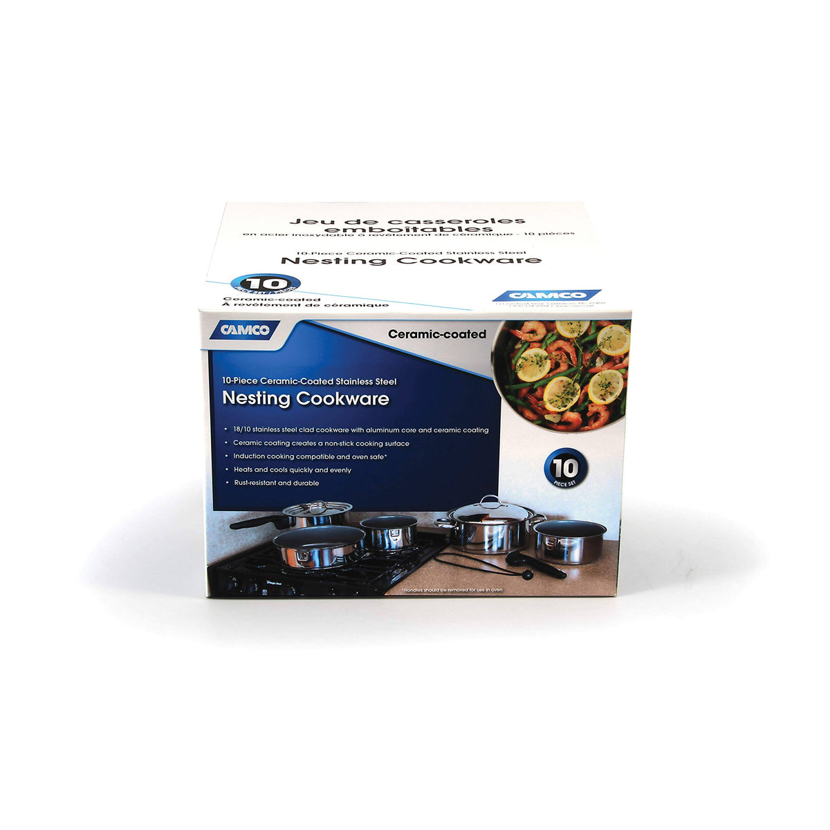 10 Piece Ceramic Nesting Cookware Set N677