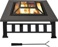 34 Square Metal Fire Pit Table L9175