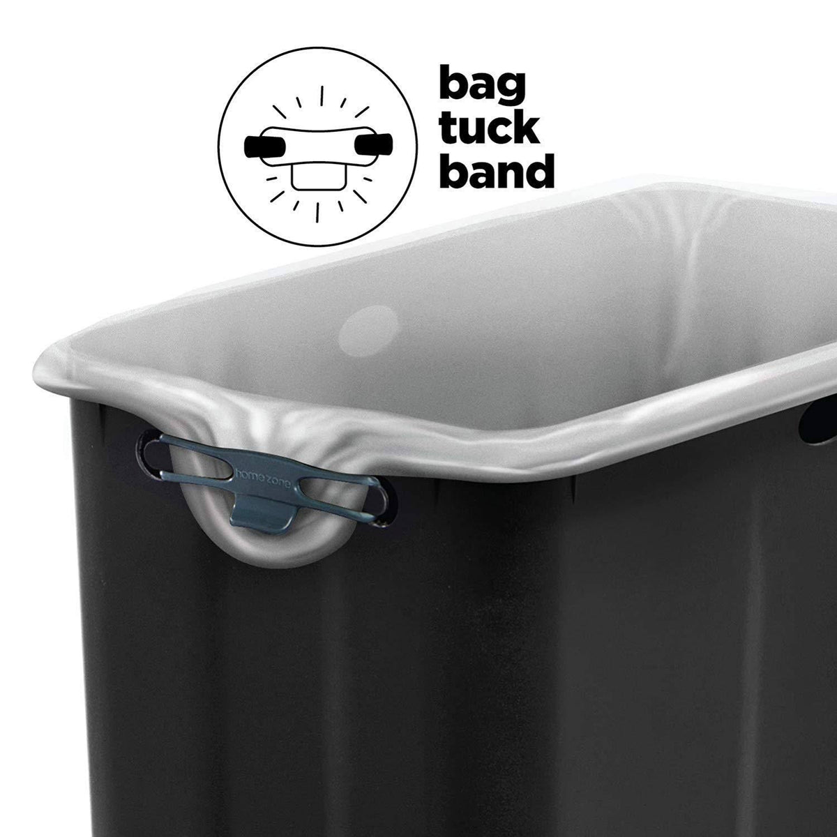 12 Gallon Black Trash Can Q7861